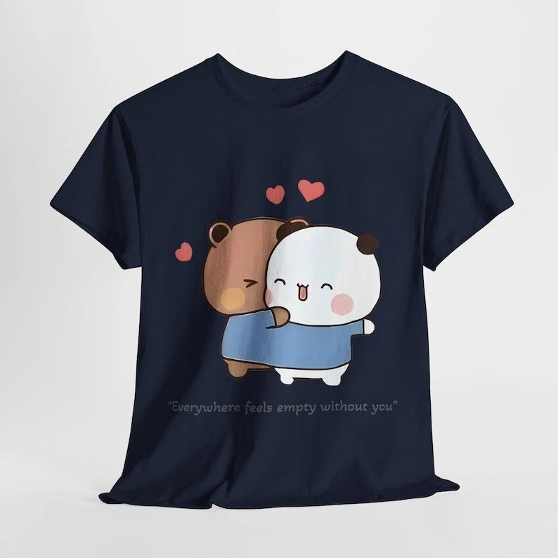 Bubu and Dudu Couple Lover Tees Cute Matching Love T-Shirt for Him and Her Gift Summer Fashion Casual Comfort Soft Cotton Tops