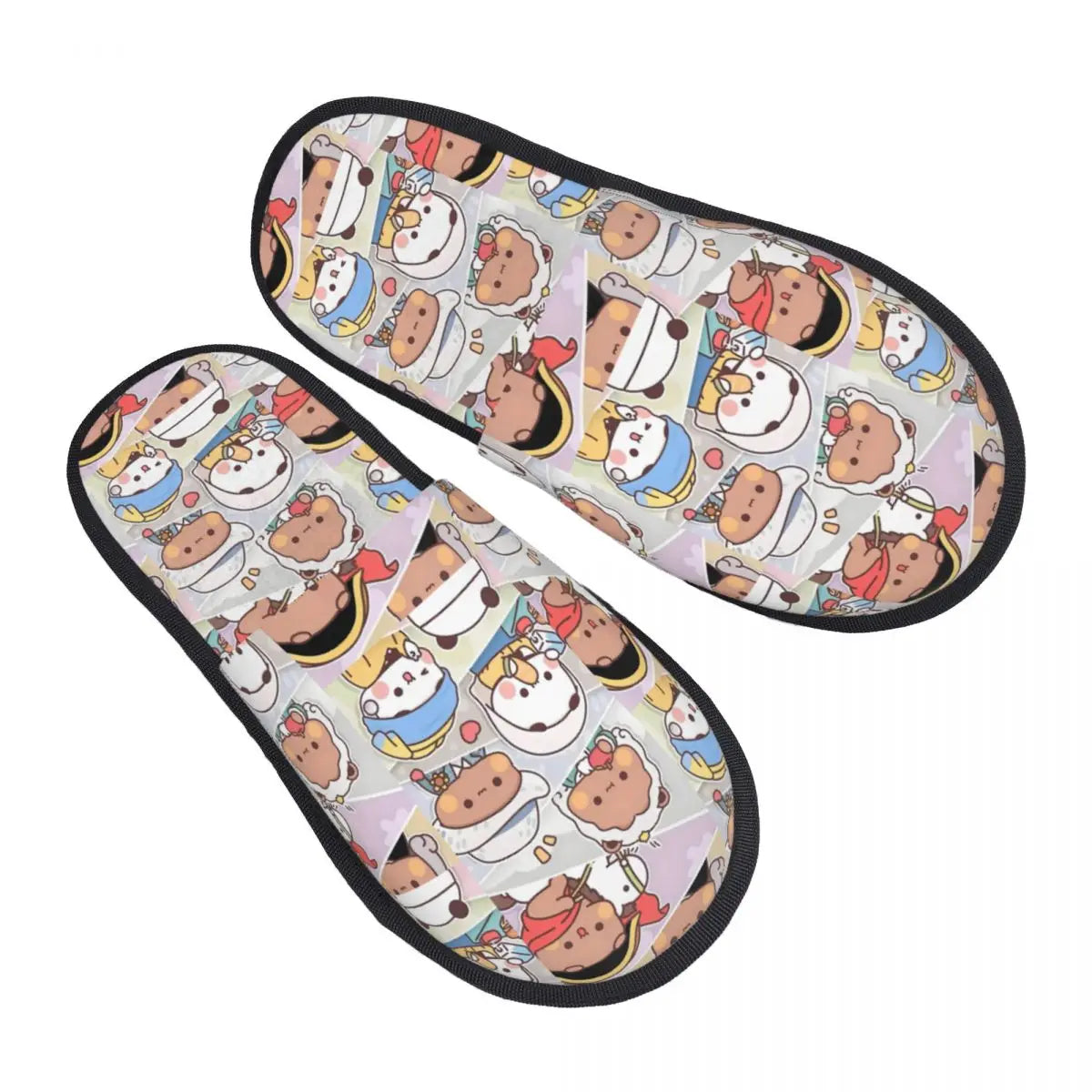 Custom Print Women Bubu Dudu House Slippers Soft Warm Animation Memory Foam Fluffy Slipper Indoor Outdoor Shoes