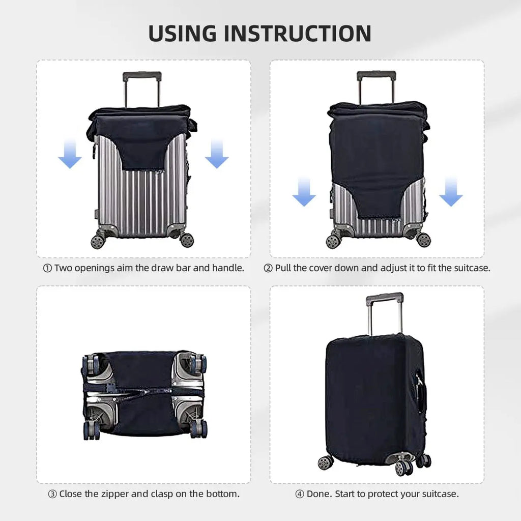 Bubu And Dudu Suitcase Cover Holiday Panda bear hugs love Practical Luggage Accesories Travel Protection