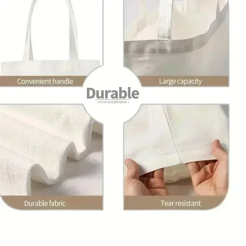Bubu Dudu Anime Tote Bag Foldable Shopping Bag Canvas Tote Bag Aesthetic Canvas Reusable Fashion Shopping Bag Female