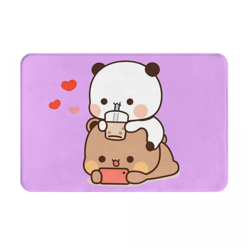 Bear And Panda Bubu Dudu Balloon Anti-slip Doormat Floor Mat Carpet Rug for Kitchen Entrance Bathroom Living room Footpad Mats