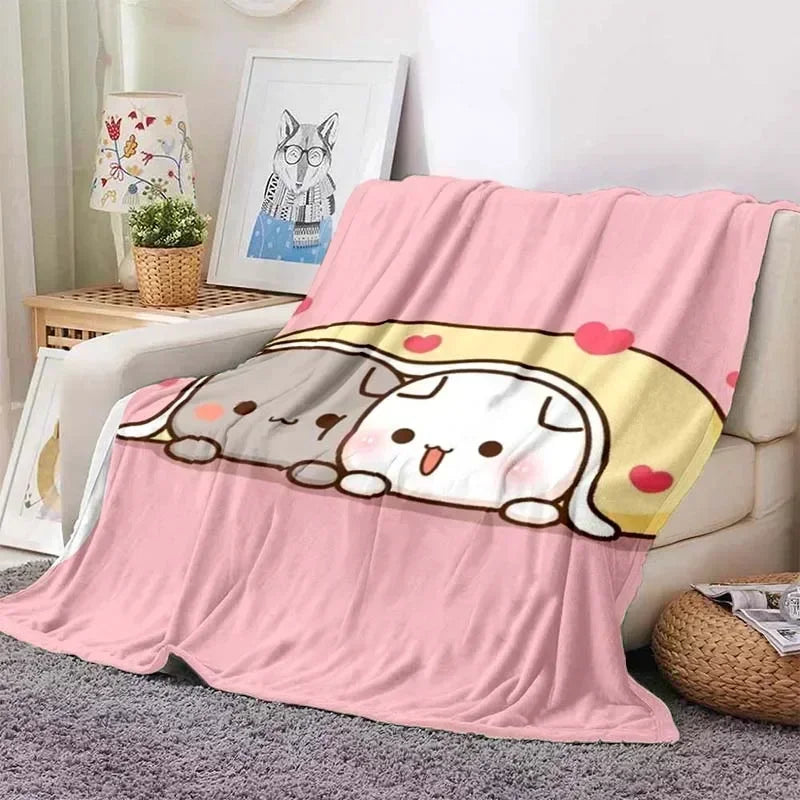 3D Printed Baby Blanket Bubu and Dudu Series Cartoon Print Flannel Babes Carpet  Cozy Comfortable Home Travel Bed Blankets