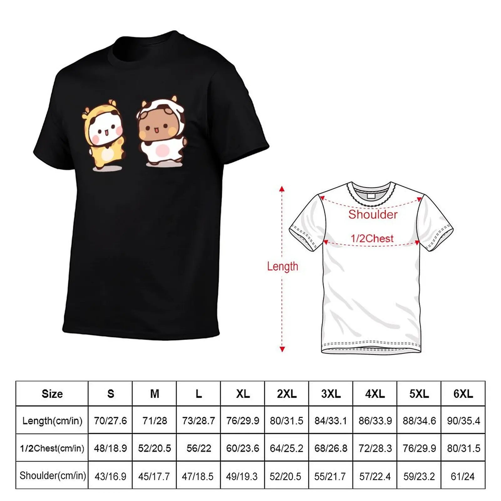 Bear and Panda Bubu Dudu Balloon T-Shirt t shirt man casual anime t shirts oversize t shirt personalised T-Shirt