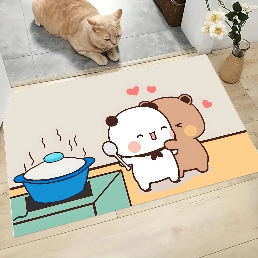 Dudu And Bubu Floor Mat Graphic Printed Flannel Doormats for Bathroom Kitchen Entrance Carpet Home Decor