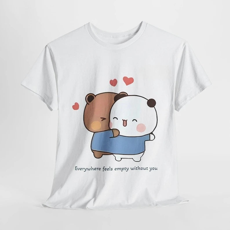 Bubu and Dudu Couple Lover Tees Cute Matching Love T-Shirt for Him and Her Gift Summer Fashion Casual Comfort Soft Cotton Tops
