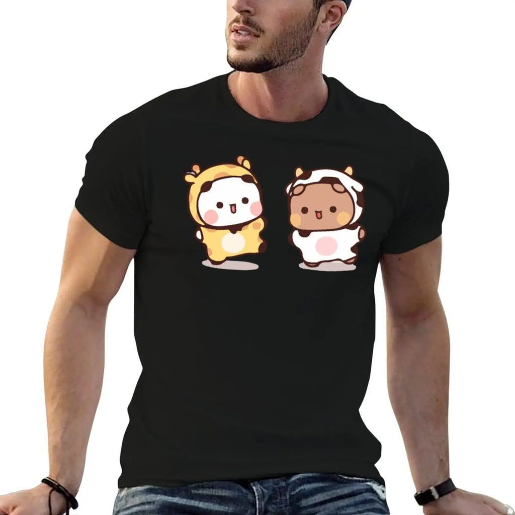 Bear and Panda Bubu Dudu Balloon T-Shirt t shirt man casual anime t shirts oversize t shirt personalised T-Shirt