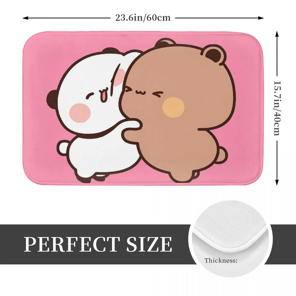 Bear And Panda Bubu Dudu Balloon Anti-slip Doormat Floor Mat Carpet Rug for Kitchen Entrance Bathroom Living room Footpad Mats