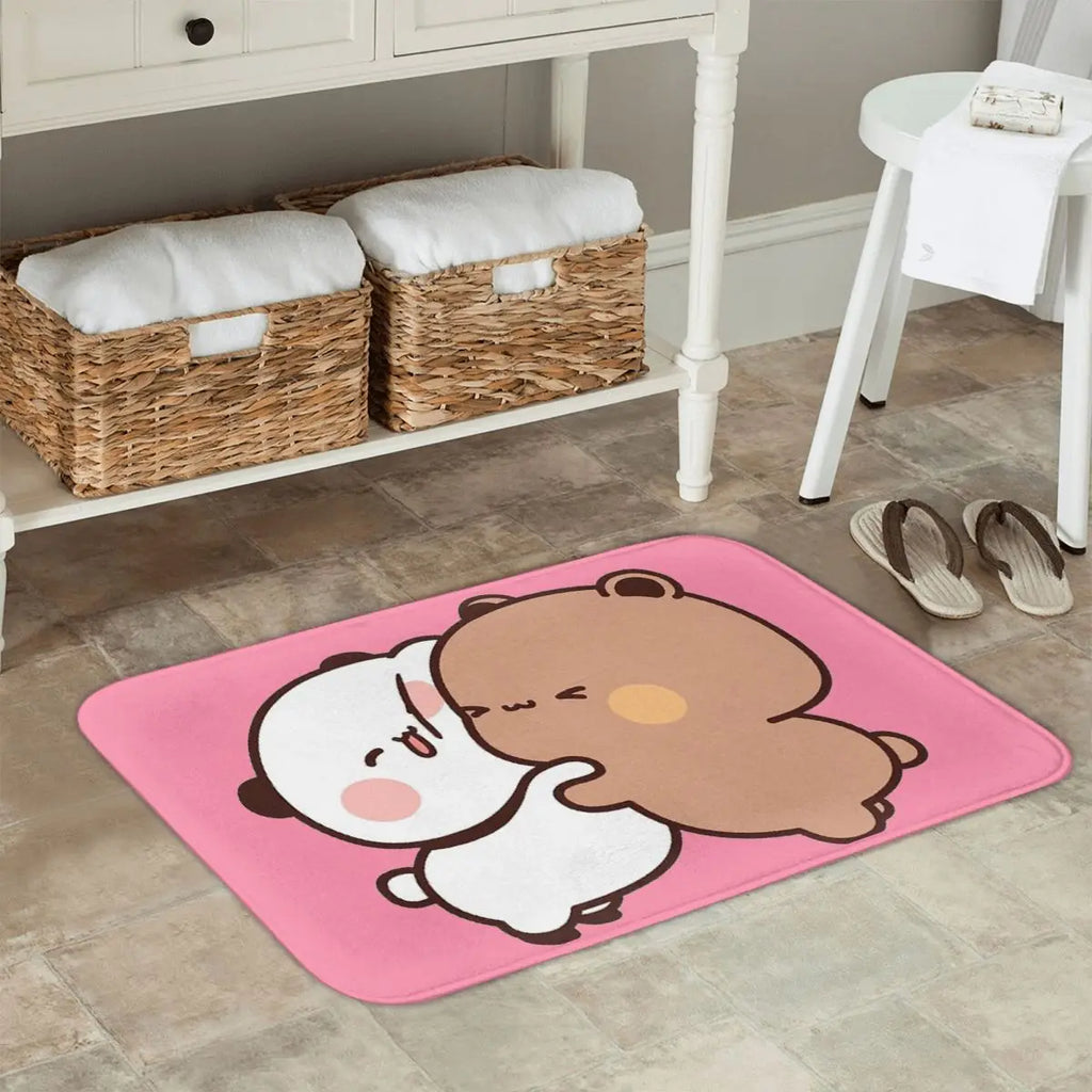 Bear And Panda Bubu Dudu Balloon Anti-slip Doormat Floor Mat Carpet Rug for Kitchen Entrance Bathroom Living room Footpad Mats