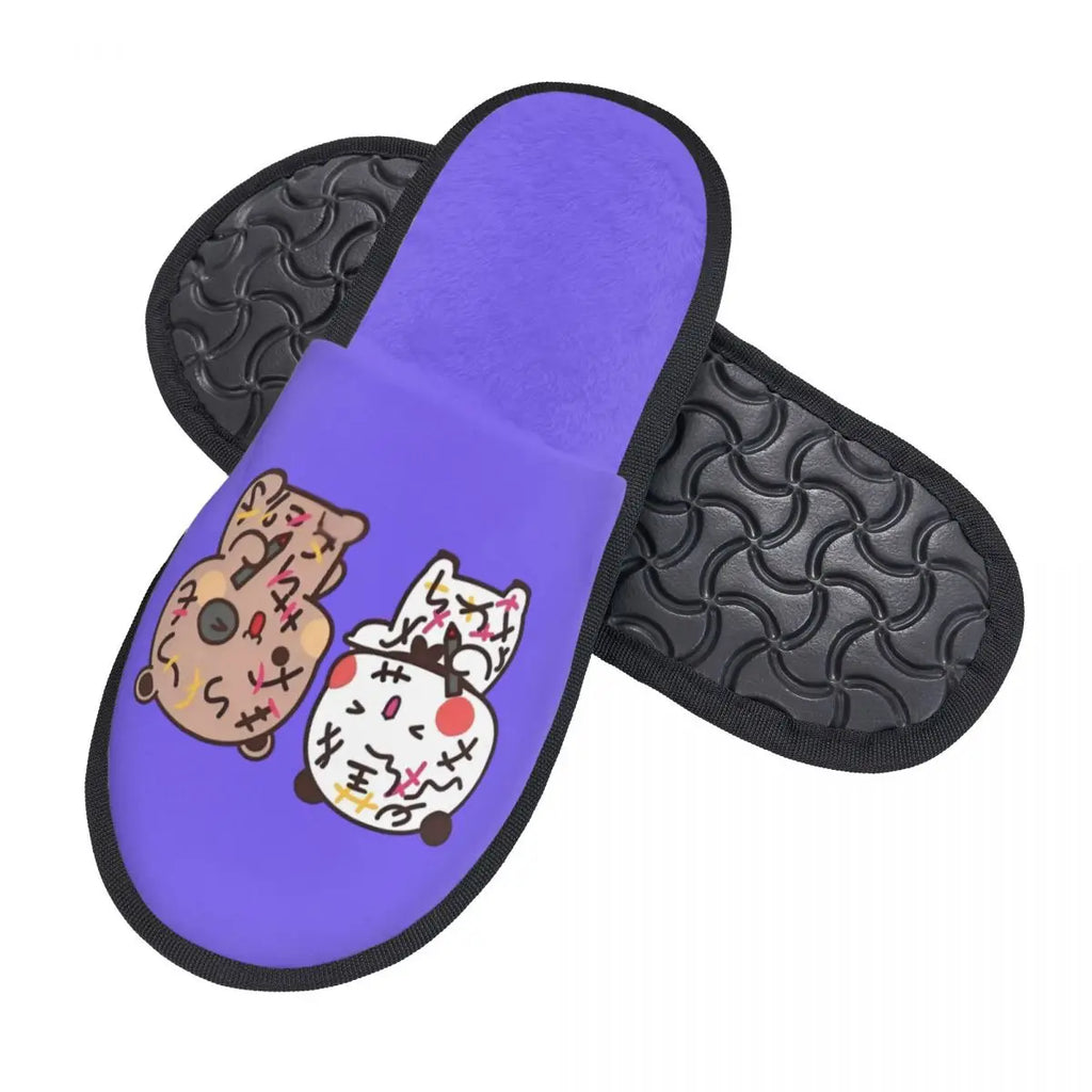Custom Print Women Bubu Dudu House Slippers Soft Warm Animation Memory Foam Fluffy Slipper Indoor Outdoor Shoes