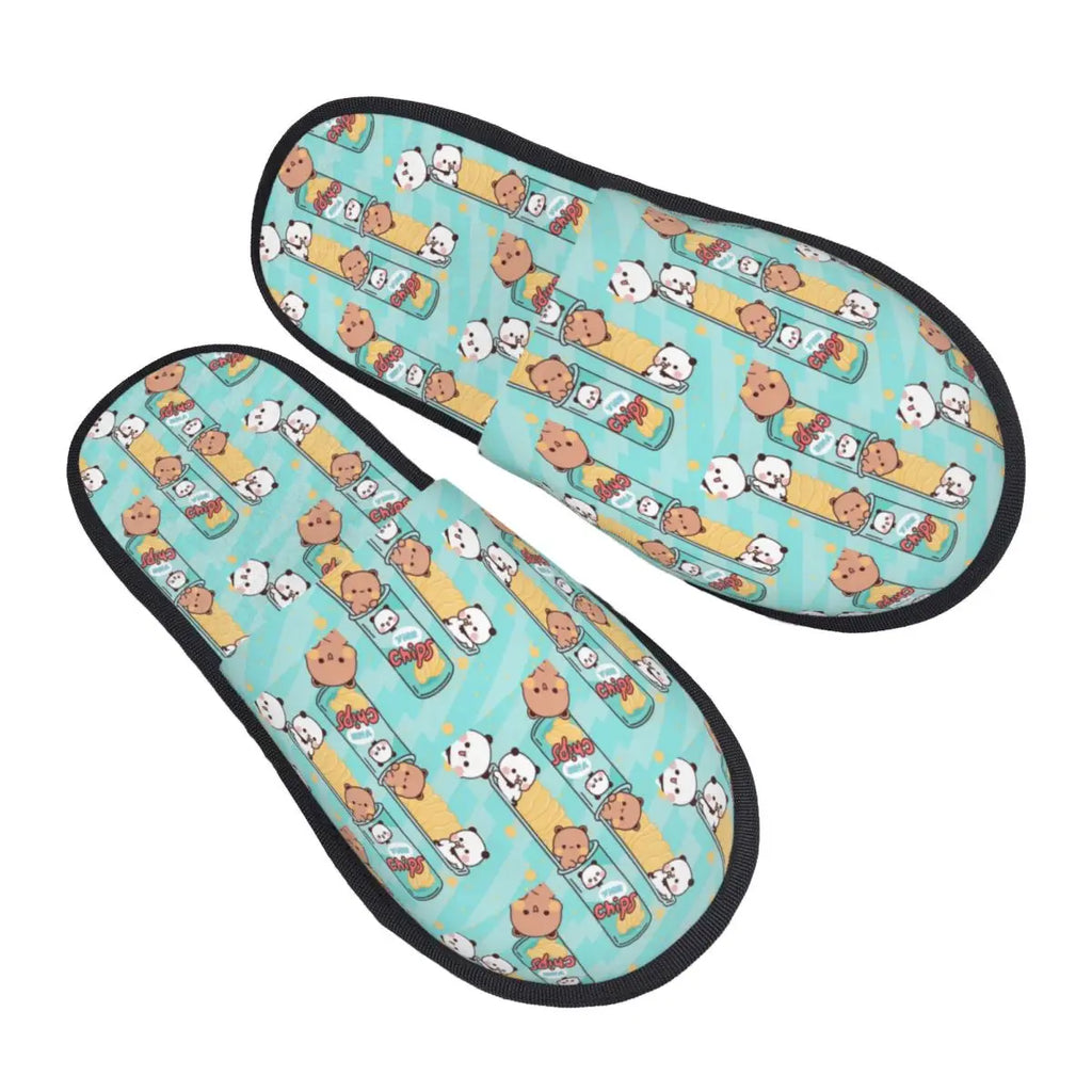 Custom Print Women Bubu Dudu House Slippers Soft Warm Animation Memory Foam Fluffy Slipper Indoor Outdoor Shoes