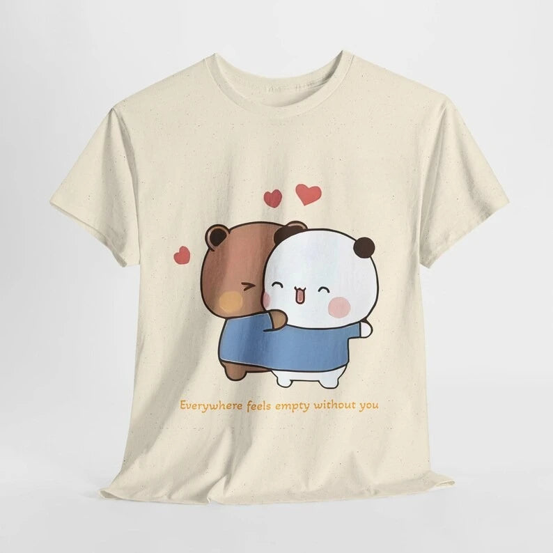 Bubu and Dudu Couple Lover Tees Cute Matching Love T-Shirt for Him and Her Gift Summer Fashion Casual Comfort Soft Cotton Tops