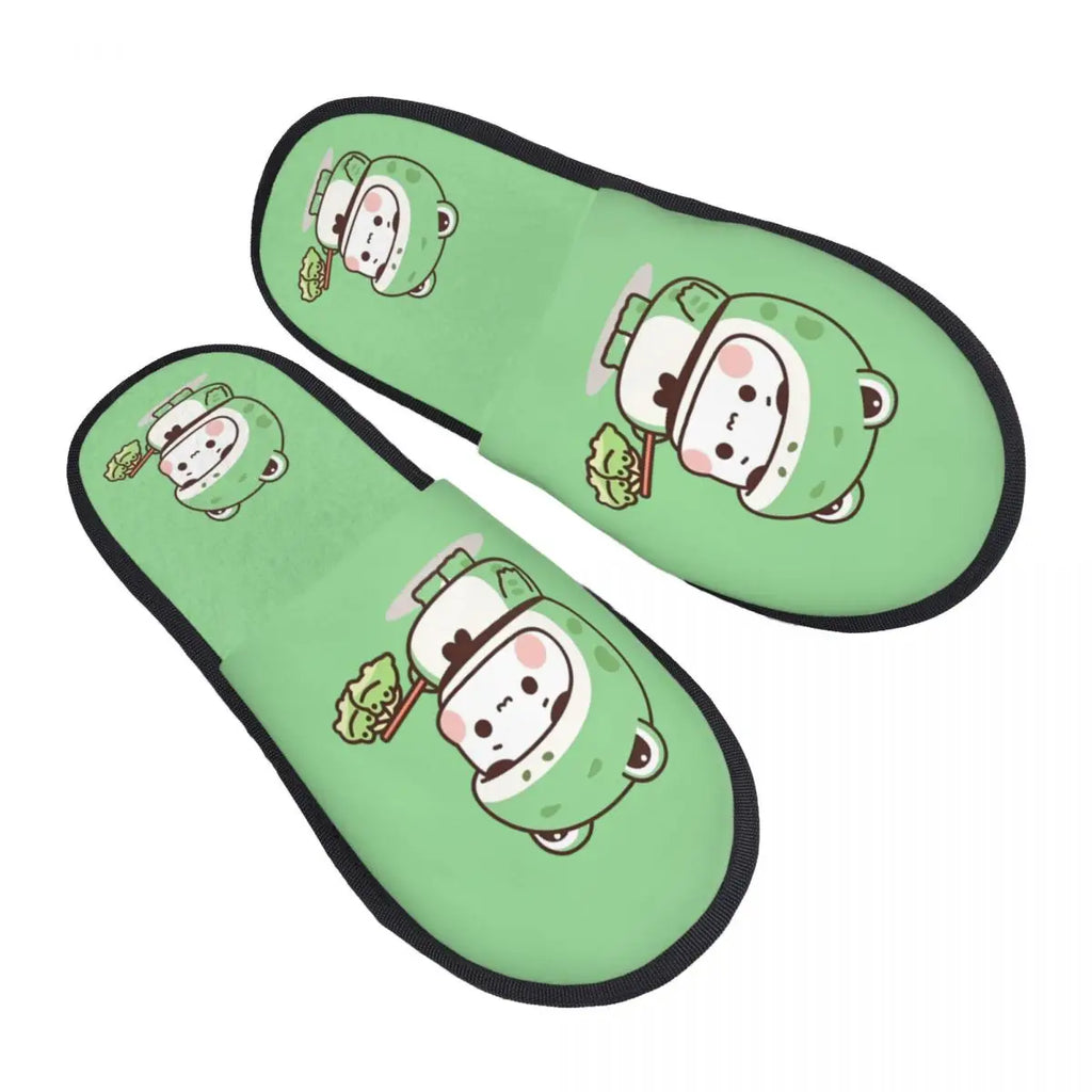 Custom Print Women Bubu Dudu House Slippers Soft Warm Animation Memory Foam Fluffy Slipper Indoor Outdoor Shoes