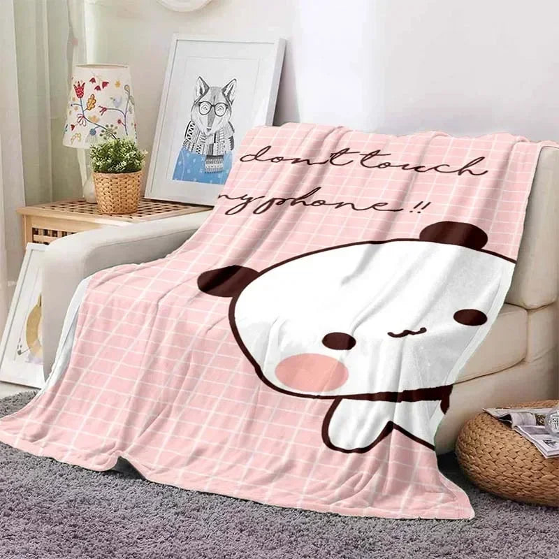 3D Printed Baby Blanket Bubu and Dudu Series Cartoon Print Flannel Babes Carpet  Cozy Comfortable Home Travel Bed Blankets