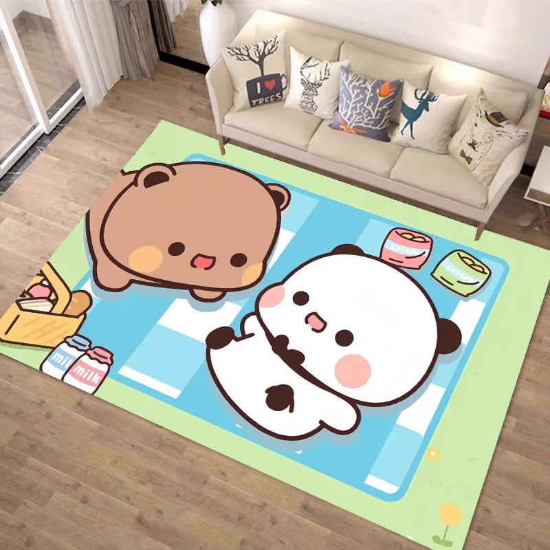artoon Bubu Dudu Floor Carpet Graphic Printed Flannel Doormats for Bathroom Kitchen Entrance Mats Home Decoration