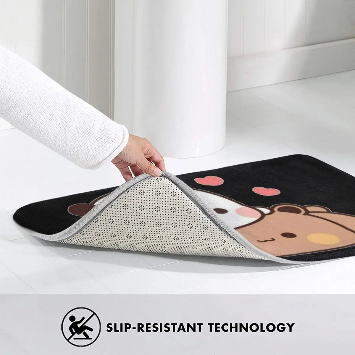 Bear And Panda Bubu Dudu Balloon Anti-slip Doormat Floor Mat Washable Carpet Rug for Kitchen Entrance Home Bedroom Footpad Mats