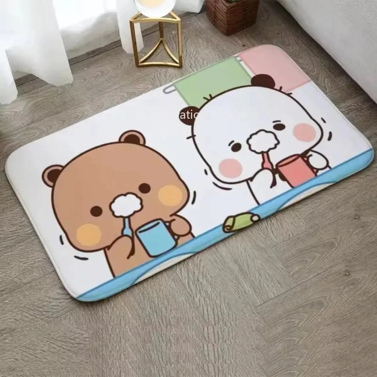 1Pc Bubu and Dudu Cute Cartoon Welcome Mat Entrance Doormat Balcony Bathroom Floor Mats Non-slip Rug Bedroom Carpet Home Decor