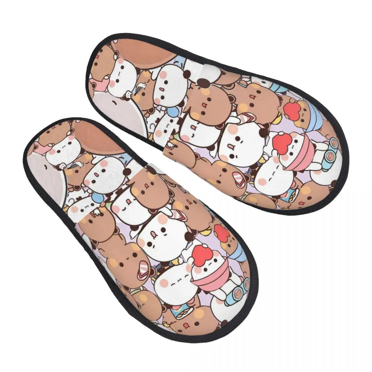 Custom Print Women Bubu Dudu House Slippers Soft Warm Animation Memory Foam Fluffy Slipper Indoor Outdoor Shoes