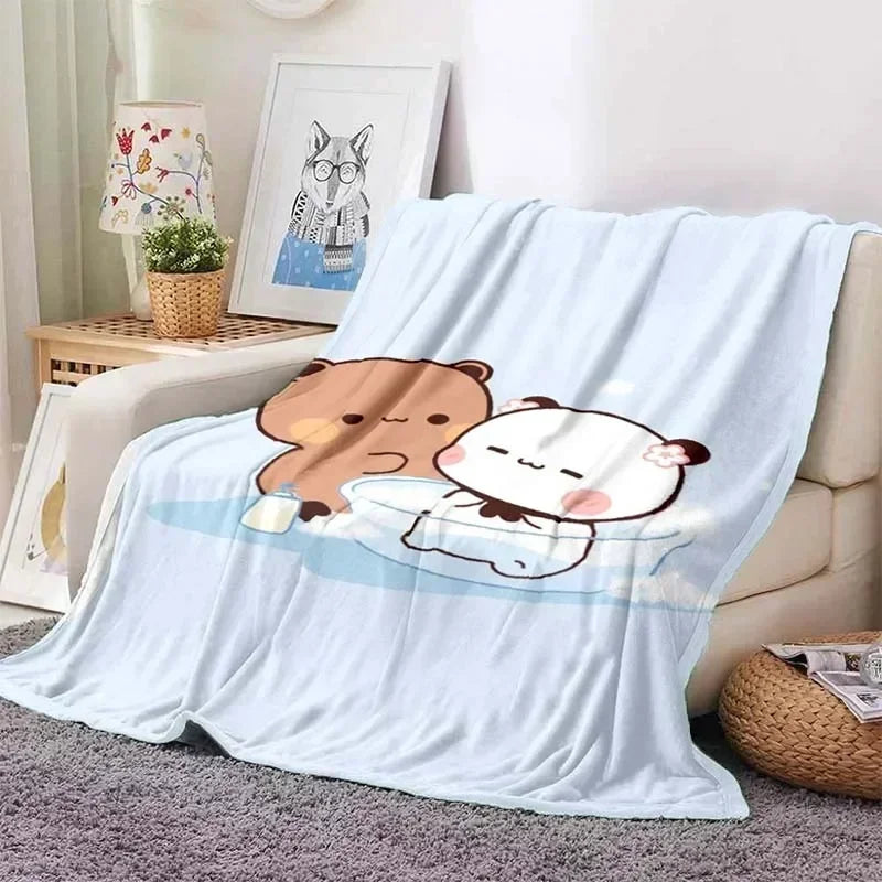 3D Printed Baby Blanket Bubu and Dudu Series Cartoon Print Flannel Babes Carpet  Cozy Comfortable Home Travel Bed Blankets
