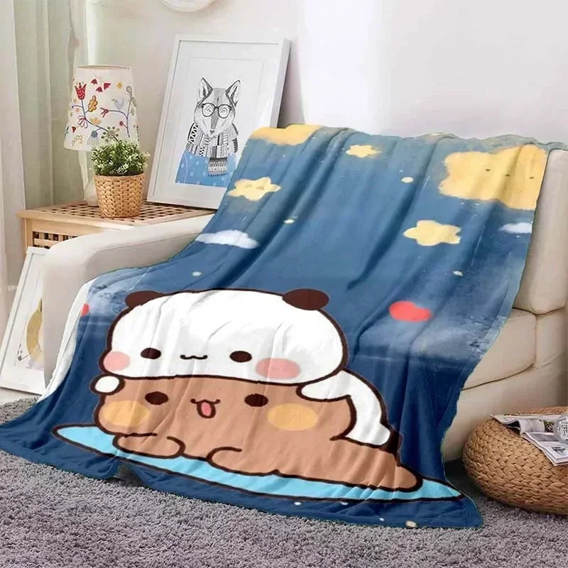 3D Printed Baby Blanket Bubu and Dudu Series Cartoon Print Flannel Babes Carpet  Cozy Comfortable Home Travel Bed Blankets