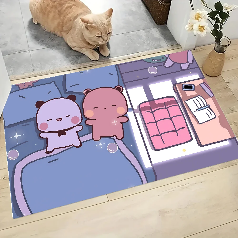 Dudu And Bubu Floor Mat Graphic Printed Flannel Doormats for Bathroom Kitchen Entrance Carpet Home Decor