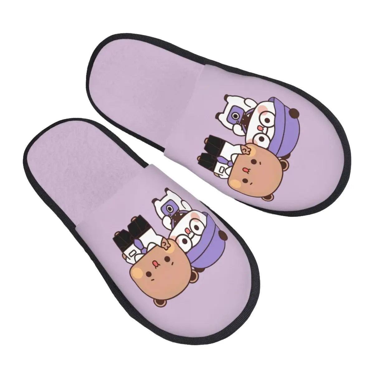 Custom Print Women Bubu Dudu House Slippers Soft Warm Animation Memory Foam Fluffy Slipper Indoor Outdoor Shoes