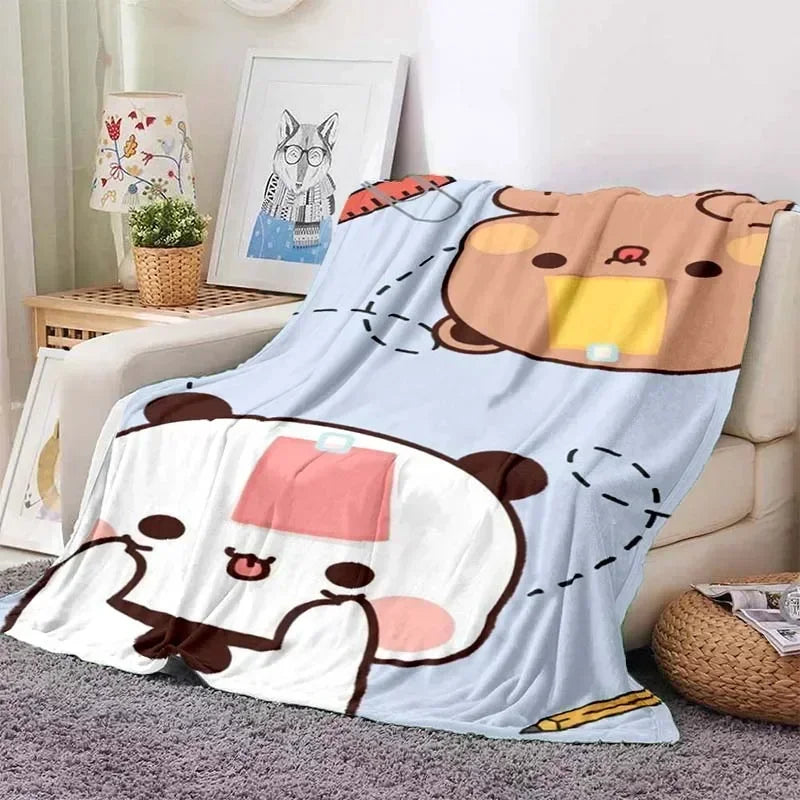 3D Printed Baby Blanket Bubu and Dudu Series Cartoon Print Flannel Babes Carpet  Cozy Comfortable Home Travel Bed Blankets