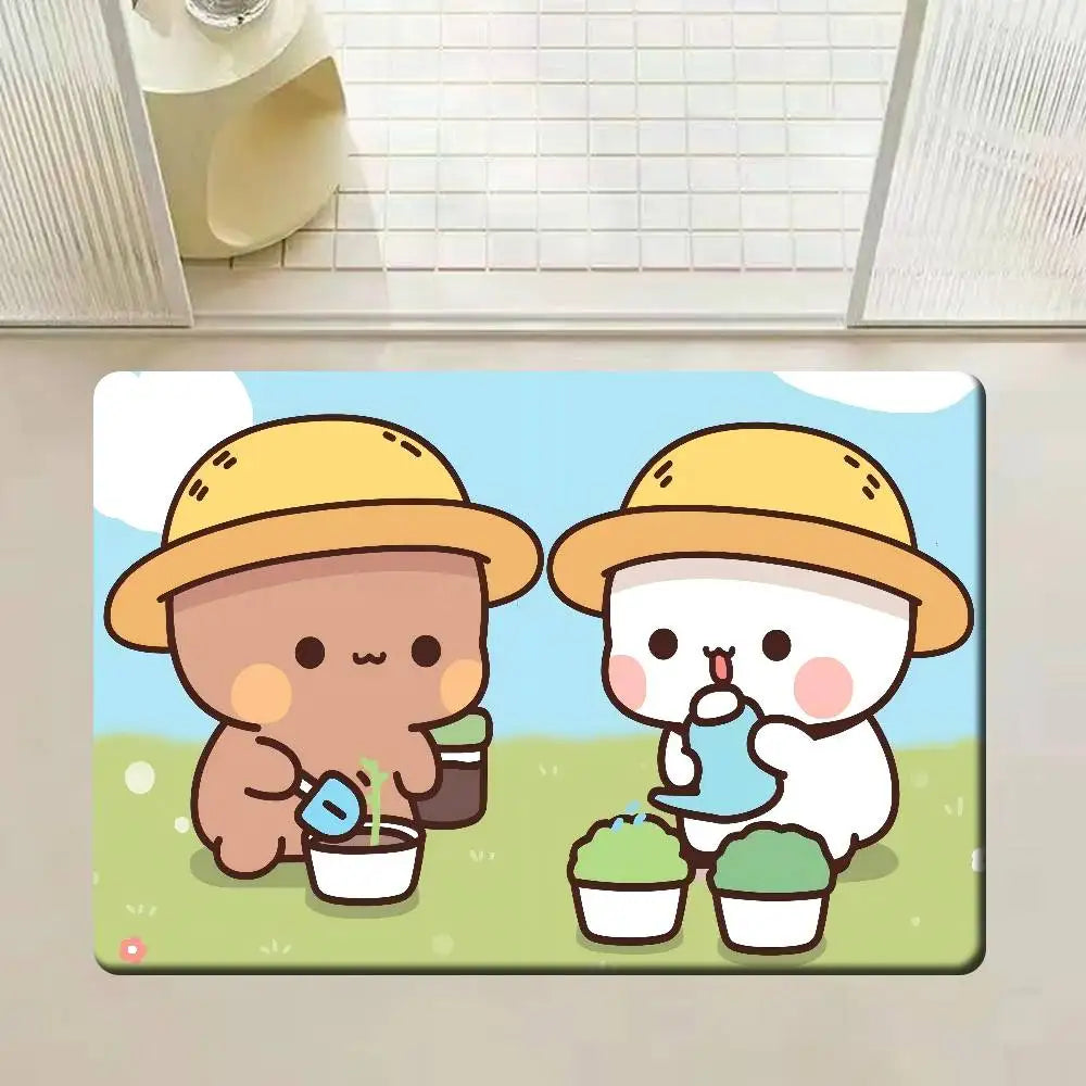 Dudu Bubu Cartoon Hallway Carpet Washable Non-Slip Living Room Sofa Chairs Area Mat Kitchen Doormat Area Rug