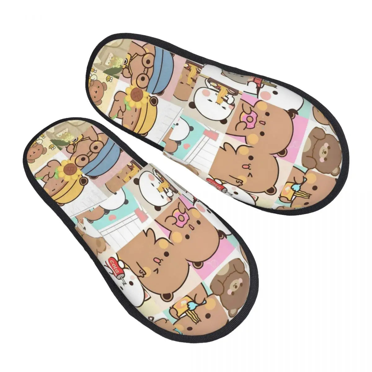 Custom Print Women Bubu Dudu House Slippers Soft Warm Animation Memory Foam Fluffy Slipper Indoor Outdoor Shoes