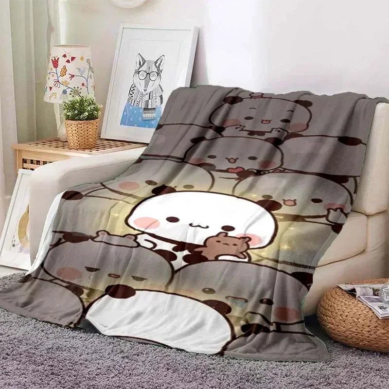 3D Printed Baby Blanket Bubu and Dudu Series Cartoon Print Flannel Babes Carpet  Cozy Comfortable Home Travel Bed Blankets