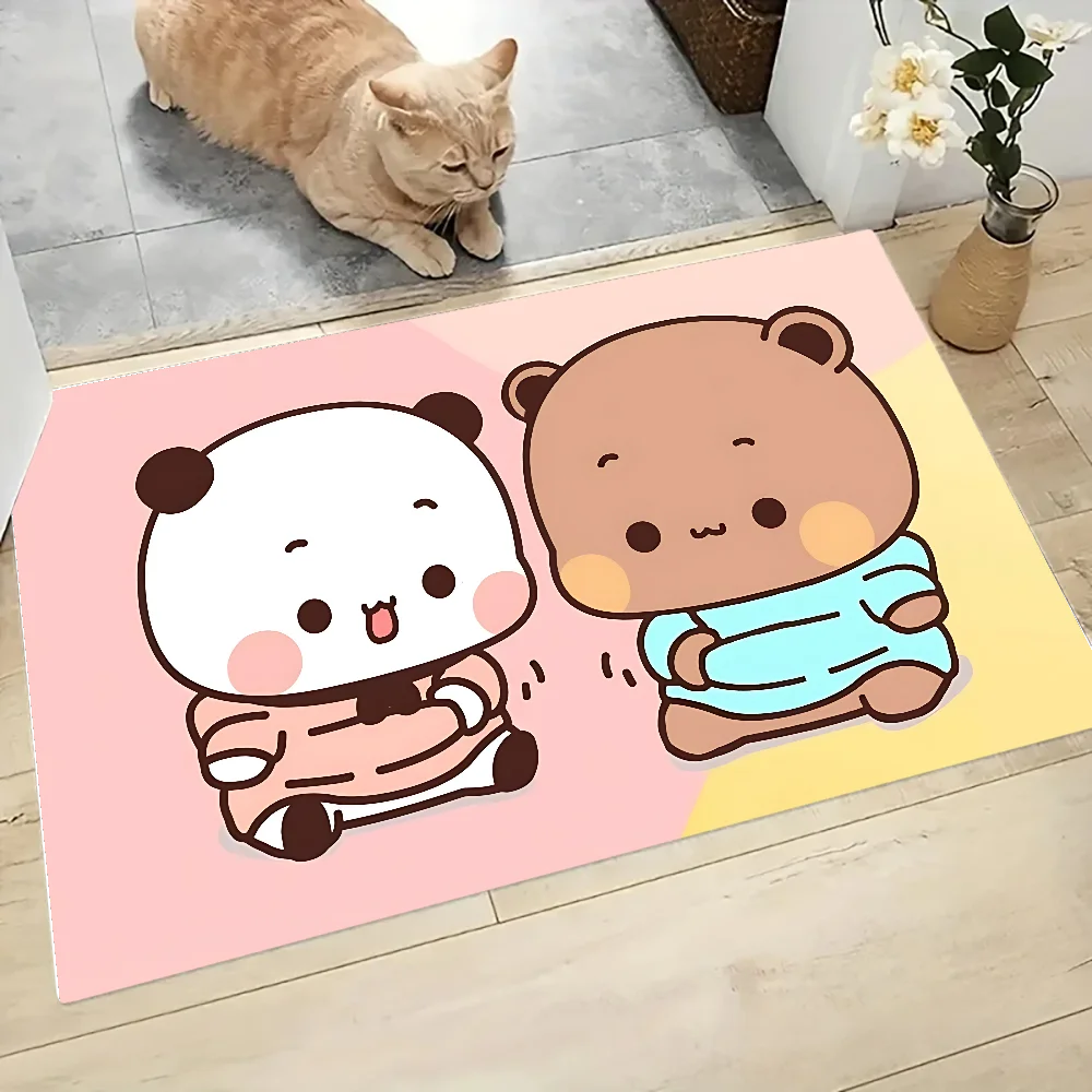 Dudu And Bubu Floor Mat Graphic Printed Flannel Doormats for Bathroom Kitchen Entrance Carpet Home Decor