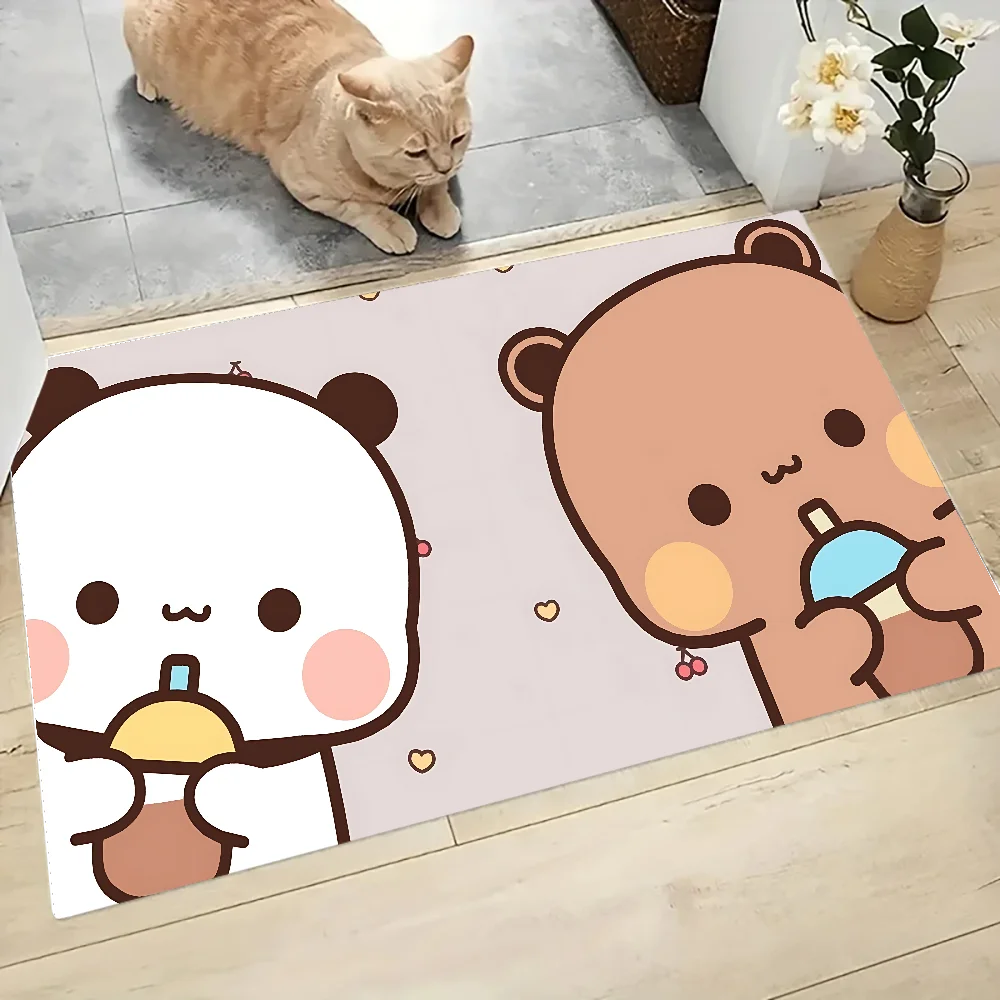 Dudu And Bubu Floor Mat Graphic Printed Flannel Doormats for Bathroom Kitchen Entrance Carpet Home Decor