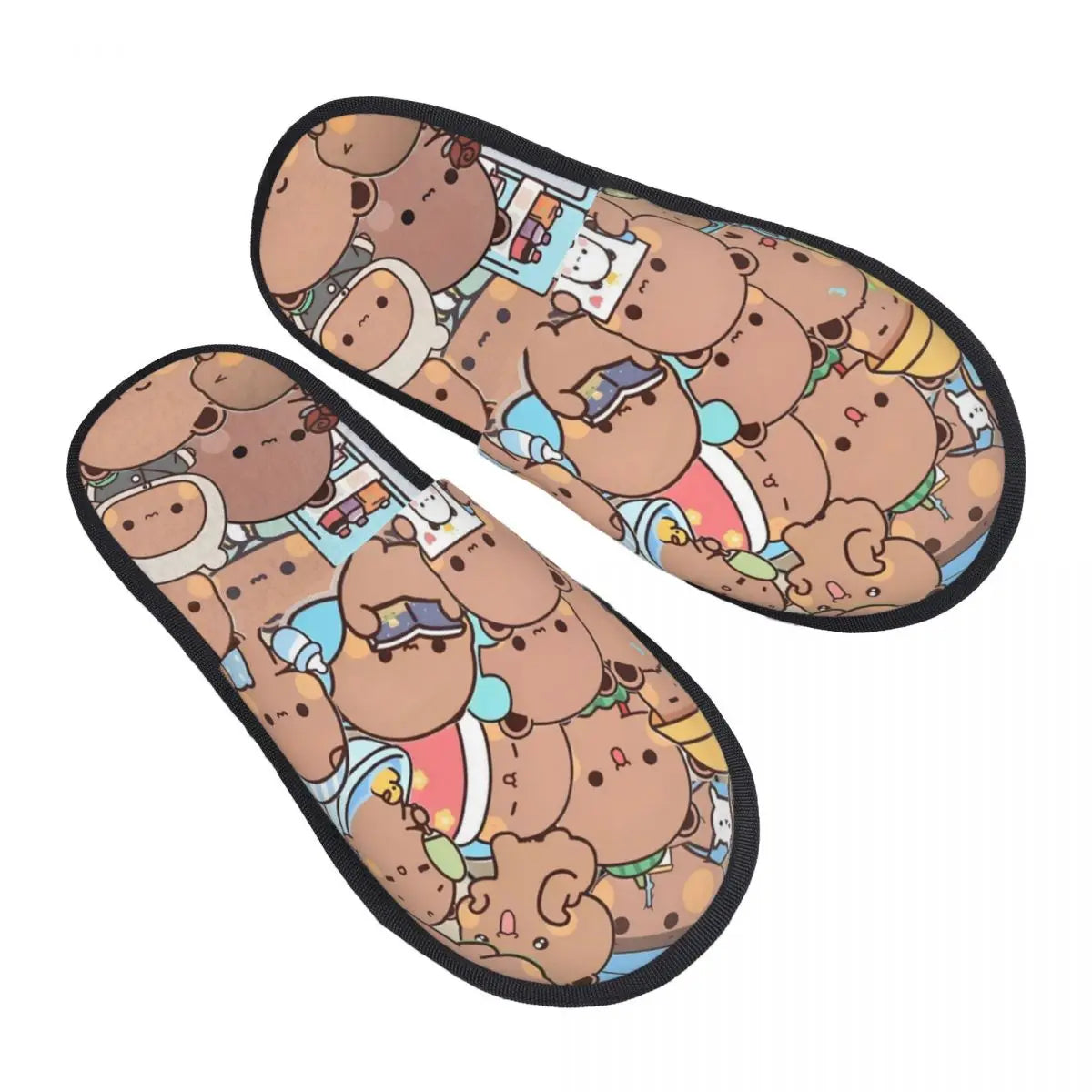 Custom Print Women Bubu Dudu House Slippers Soft Warm Animation Memory Foam Fluffy Slipper Indoor Outdoor Shoes