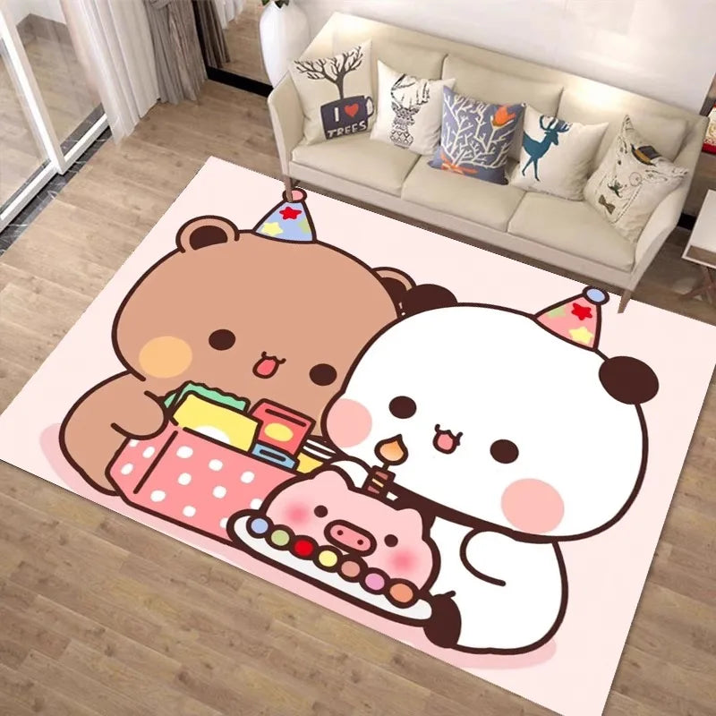 artoon Bubu Dudu Floor Carpet Graphic Printed Flannel Doormats for Bathroom Kitchen Entrance Mats Home Decoration