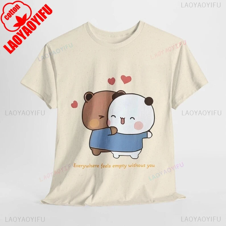 Bubu and Dudu Couple Lover Tees Cute Matching Love T-Shirt for Him and Her Gift Summer Fashion Casual Comfort Soft Cotton Tops