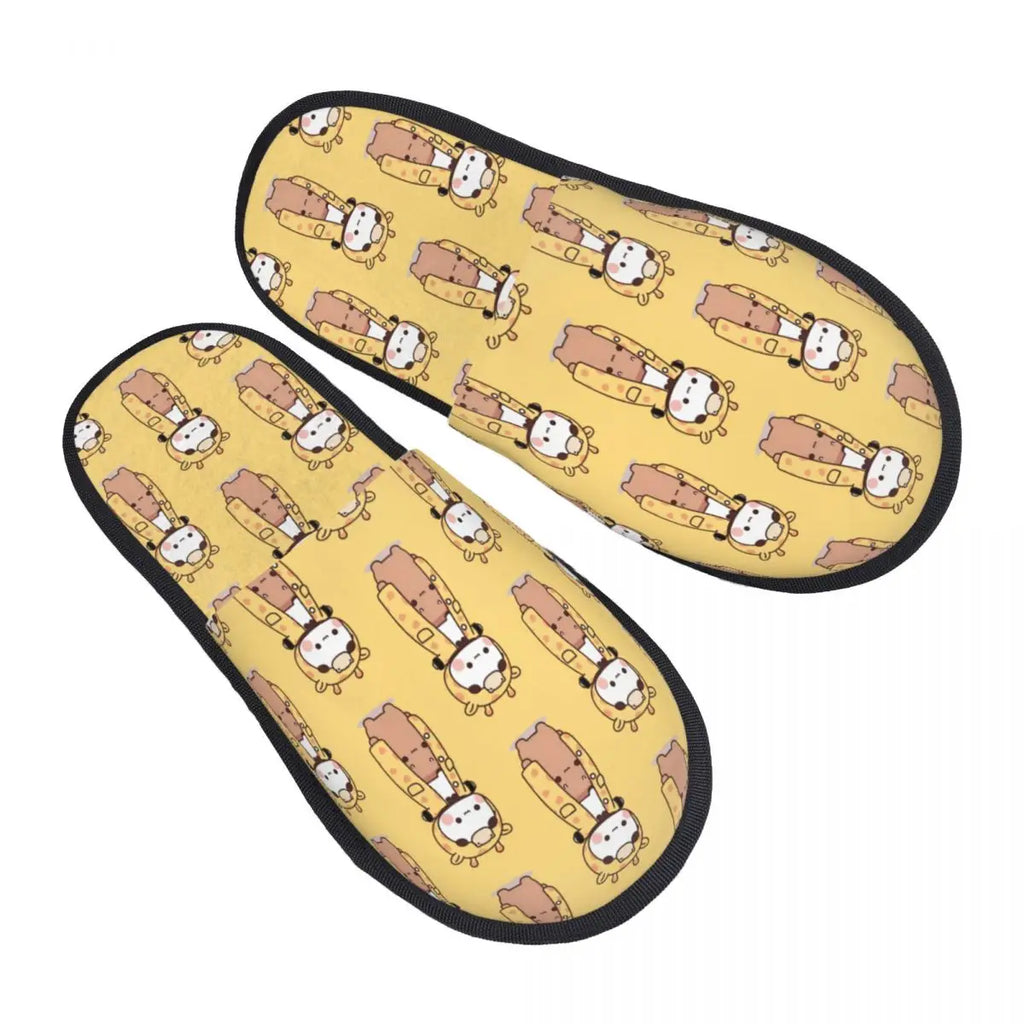 Custom Print Women Bubu Dudu House Slippers Soft Warm Animation Memory Foam Fluffy Slipper Indoor Outdoor Shoes