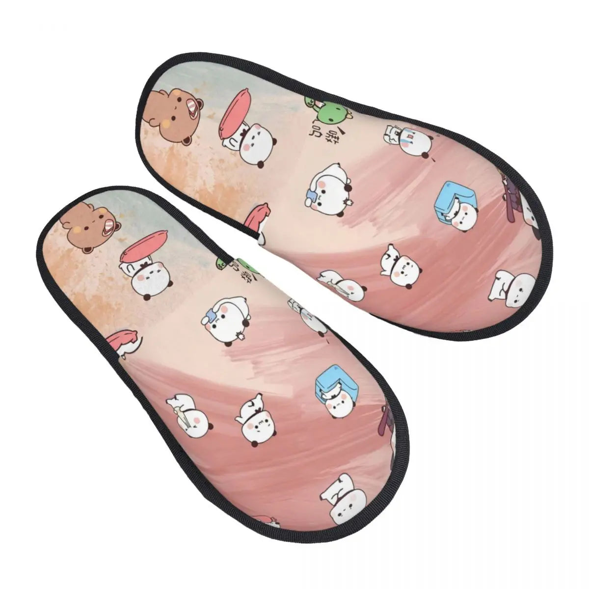 Custom Print Women Bubu Dudu House Slippers Soft Warm Animation Memory Foam Fluffy Slipper Indoor Outdoor Shoes