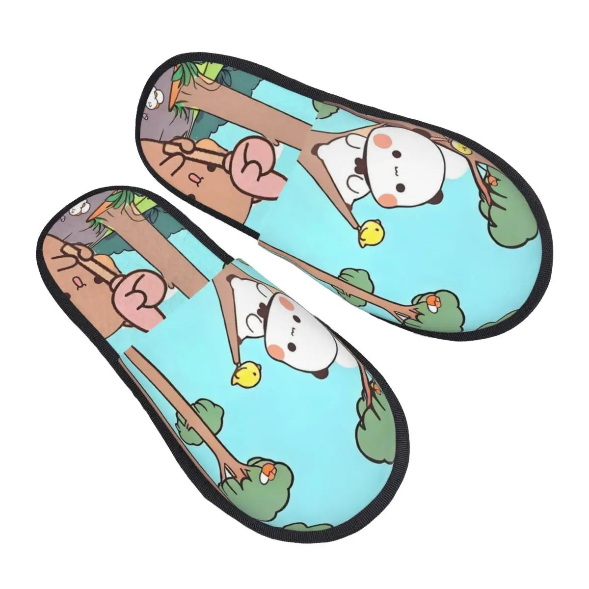 Custom Print Women Bubu Dudu House Slippers Soft Warm Animation Memory Foam Fluffy Slipper Indoor Outdoor Shoes