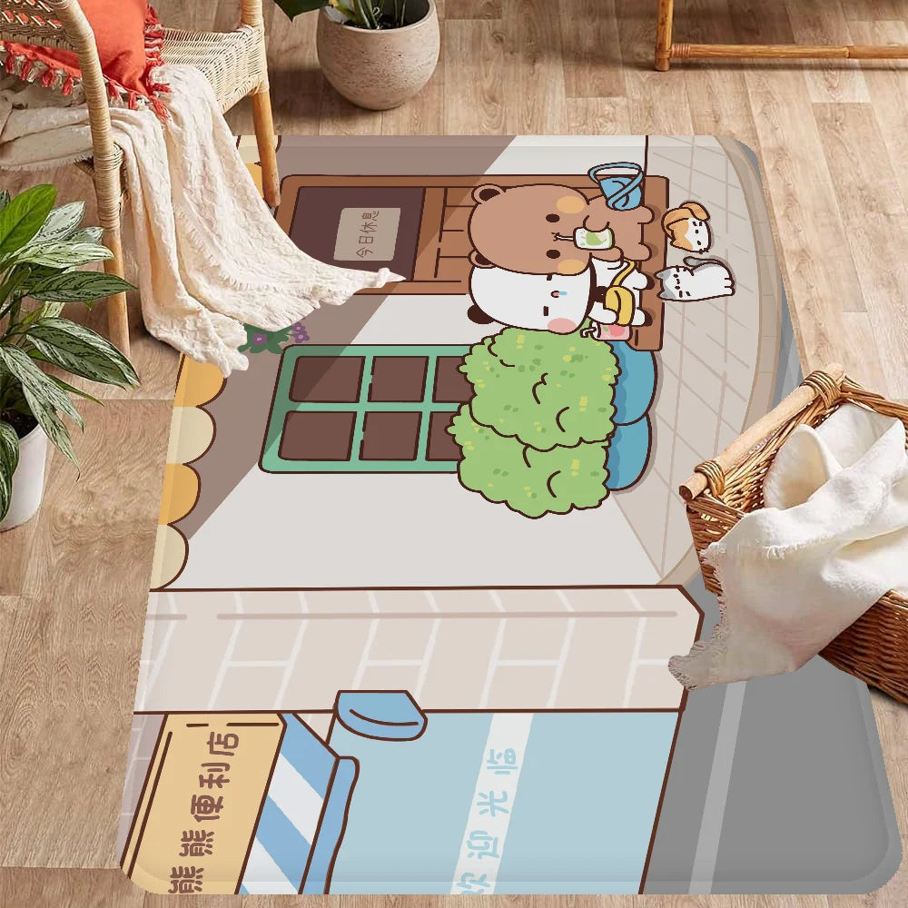 Bubu Dudu Entrance Door Mat Nordic Style Bedroom Living Room Doormat Home Balcony Anti-Slip Modern Home Decor