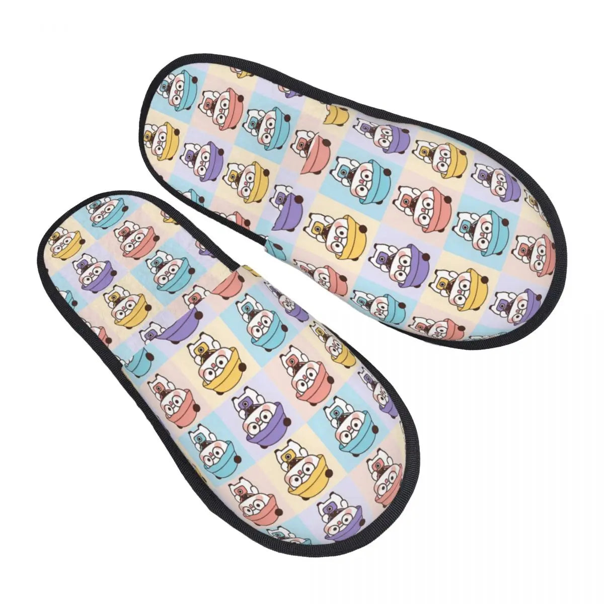 Custom Print Women Bubu Dudu House Slippers Soft Warm Animation Memory Foam Fluffy Slipper Indoor Outdoor Shoes