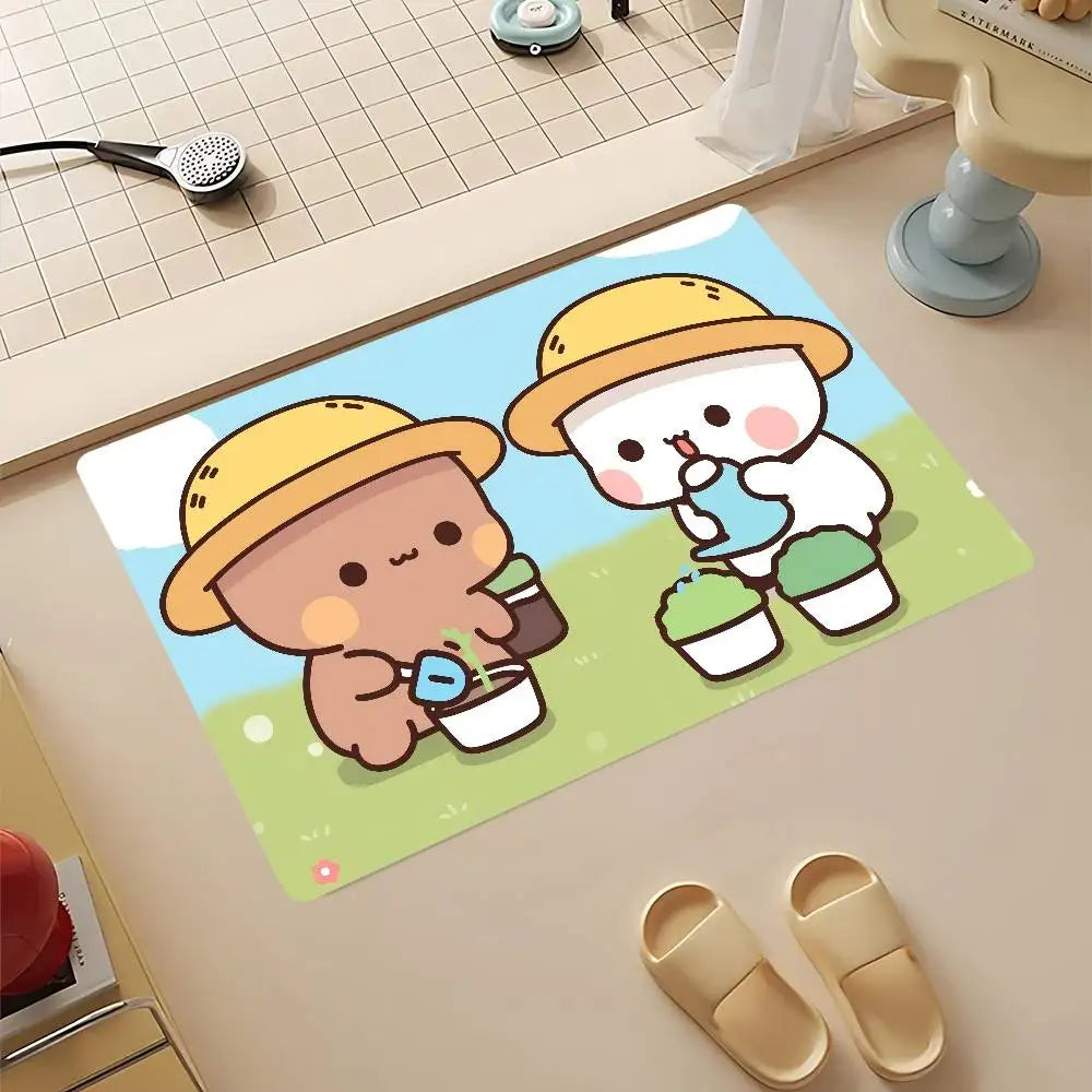 Dudu Bubu Cartoon Hallway Carpet Washable Non-Slip Living Room Sofa Chairs Area Mat Kitchen Doormat Area Rug