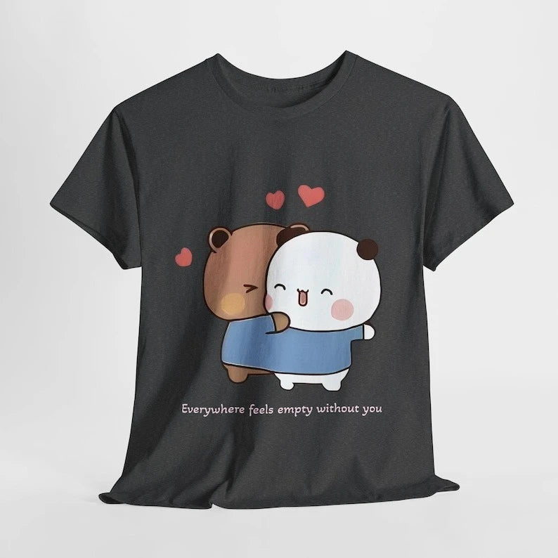 Bubu and Dudu Couple Lover Tees Cute Matching Love T-Shirt for Him and Her Gift Summer Fashion Casual Comfort Soft Cotton Tops