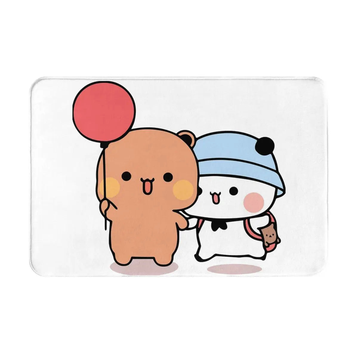 Bear And Panda Bubu Dudu Balloon Anti-slip Doormat Floor Mat Carpet Rug for Kitchen Entrance Bathroom Living room Footpad Mats