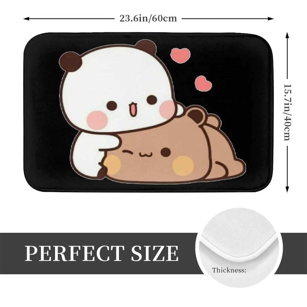 Bear And Panda Bubu Dudu Balloon Anti-slip Doormat Floor Mat Washable Carpet Rug for Kitchen Entrance Home Bedroom Footpad Mats