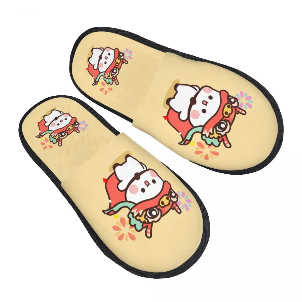 Custom Print Women Bubu Dudu House Slippers Soft Warm Animation Memory Foam Fluffy Slipper Indoor Outdoor Shoes