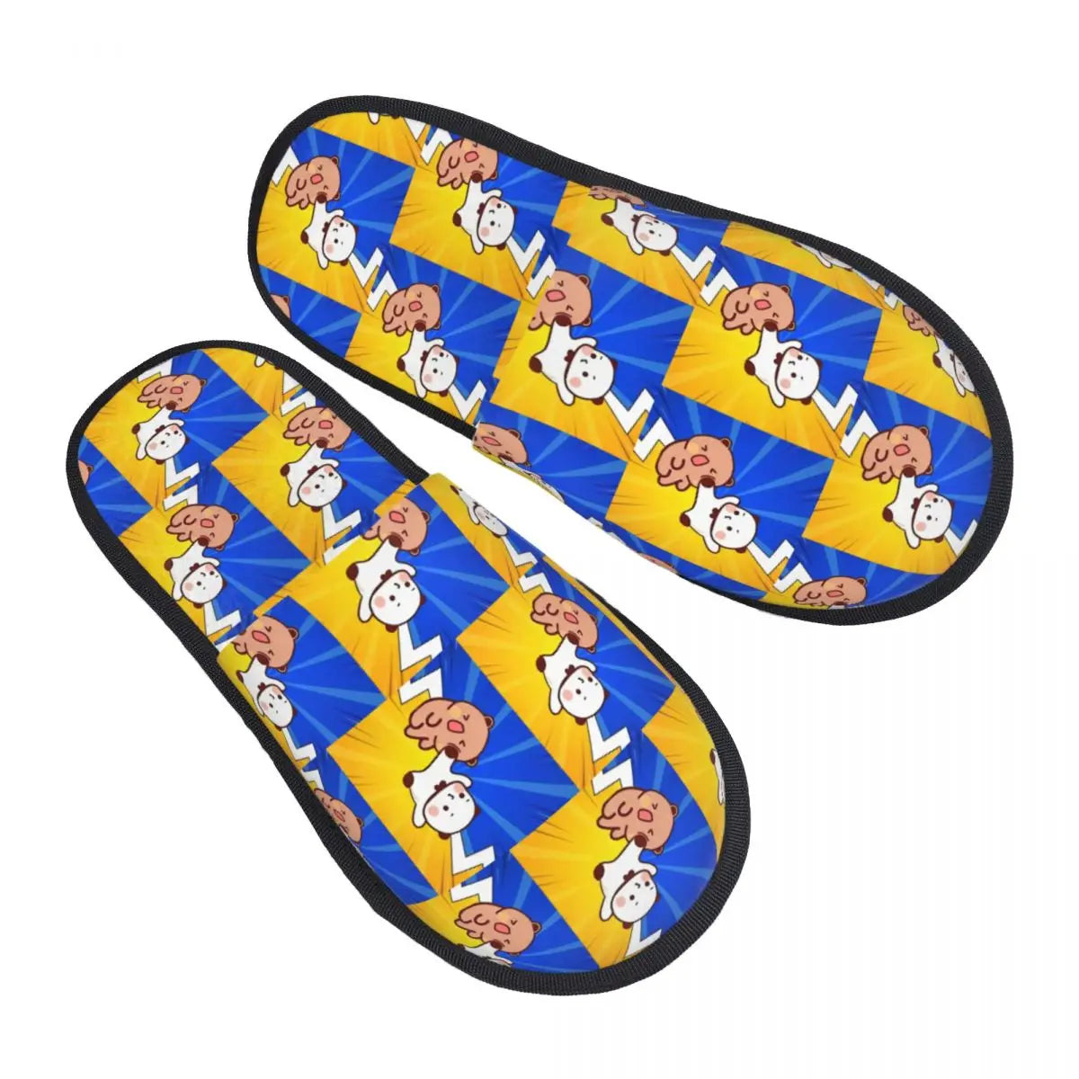 Custom Print Women Bubu Dudu House Slippers Soft Warm Animation Memory Foam Fluffy Slipper Indoor Outdoor Shoes