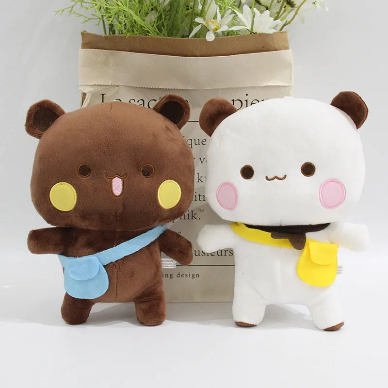 20cm 2pcs Bubu And Dudu Panda Plush Cute Cartoon Panda Bear Doll Kawaii Stuffed Soft Pillow Toy Children'S Day Gifts For Kids